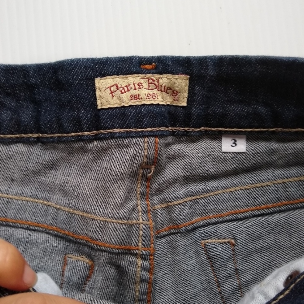 PARIS BLUES darkwash denim Bermuda shorts - Picture 2 of 6